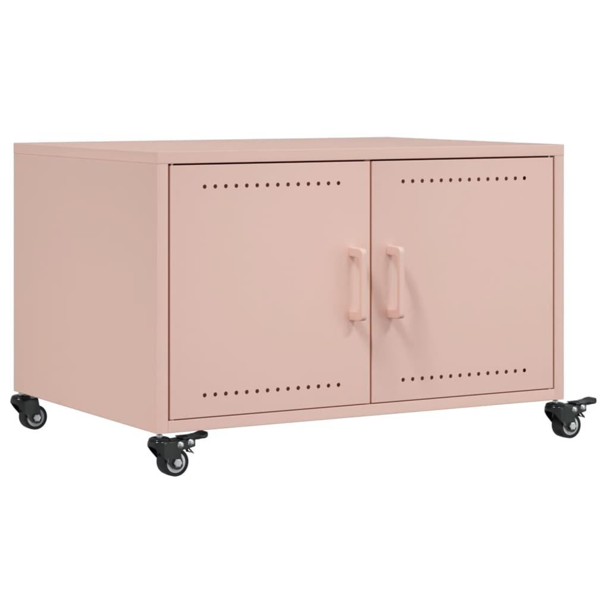 Voir la diapositive 2 : VIDAXL Table basse rose 68x50x43,5 cm acier