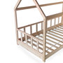 Voir la diapositive 6 : Lit cabane 90 x 190 cm + sommier + barrière TIKI
