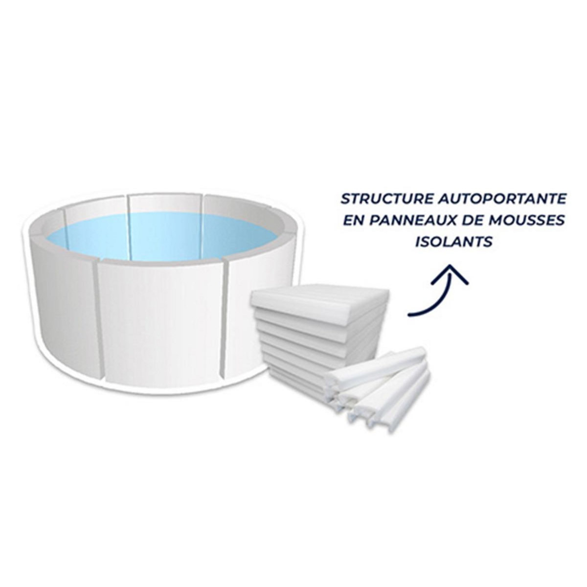 Netspa Spa portable semi-rigide Vita rond Bulles 4 places - Netspa