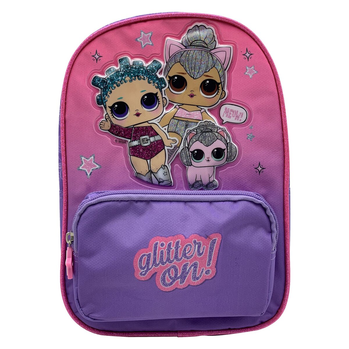 Mini Sac go ter maternelle polyester fuchsia et violet L.O.L