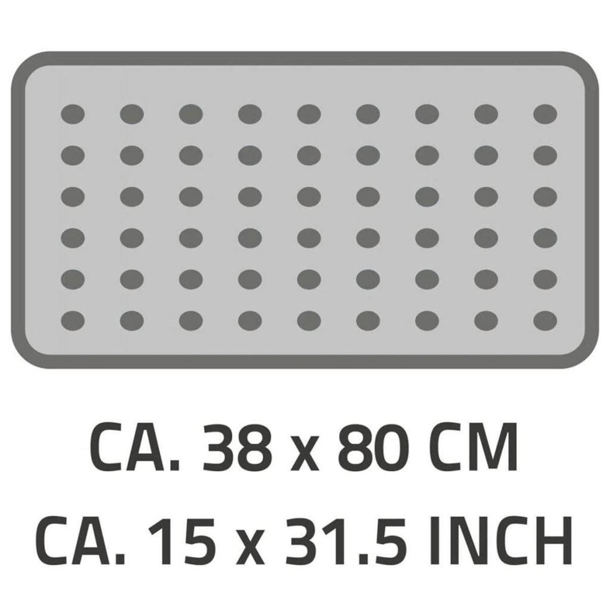 RIDDER RIDDER Tapis de bain antiderapant Playa 80 x 38 cm Noir 68310