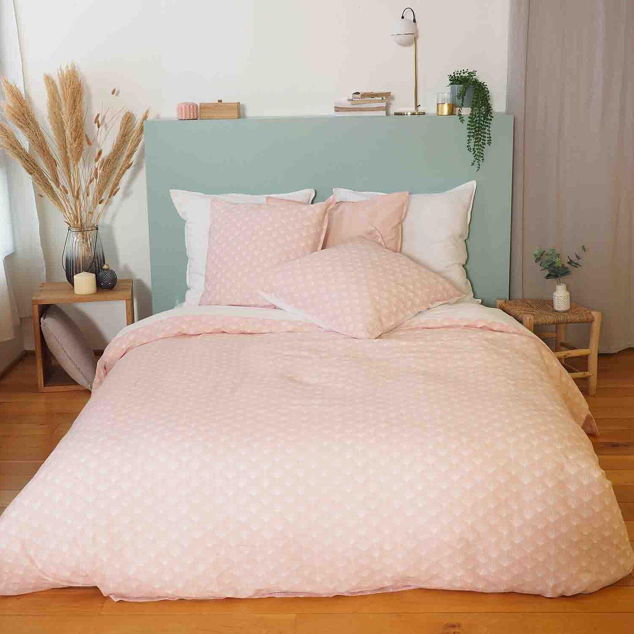Voir la diapositive 1 : Home collection Parure housse de couette 100% coton lave 57fils evi