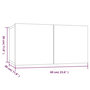 Voir la diapositive 6 : VIDAXL Meubles TV muraux 4 pcs Chene fume 60x30x30cm Bois d'ingenierie