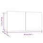 Voir la diapositive 6 : VIDAXL Meubles TV muraux 4 pcs Chene fume 60x30x30cm Bois d'ingenierie