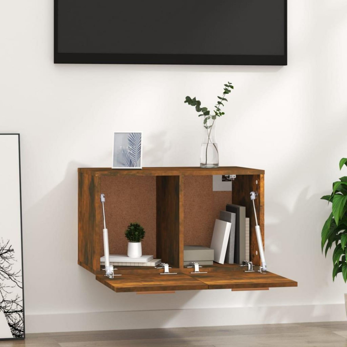 VIDAXL Armoire murale Chene fume 60x36,5x35 cm Bois d'ingenierie