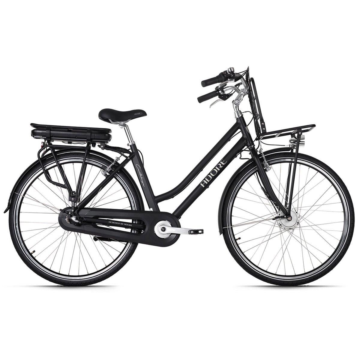 Adore Vélo électrique E-Bike Alu Femme 28  Cantaloupe Noir 36 V/10,4 Ah Adore
