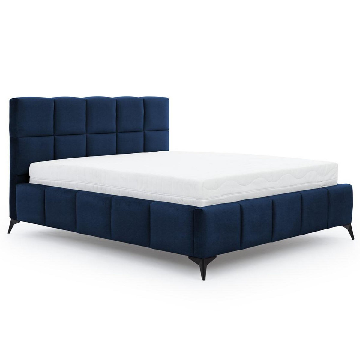 BEST MOBILIER Millie - lit coffre - 180x200 cm - sommier inclus - en velours