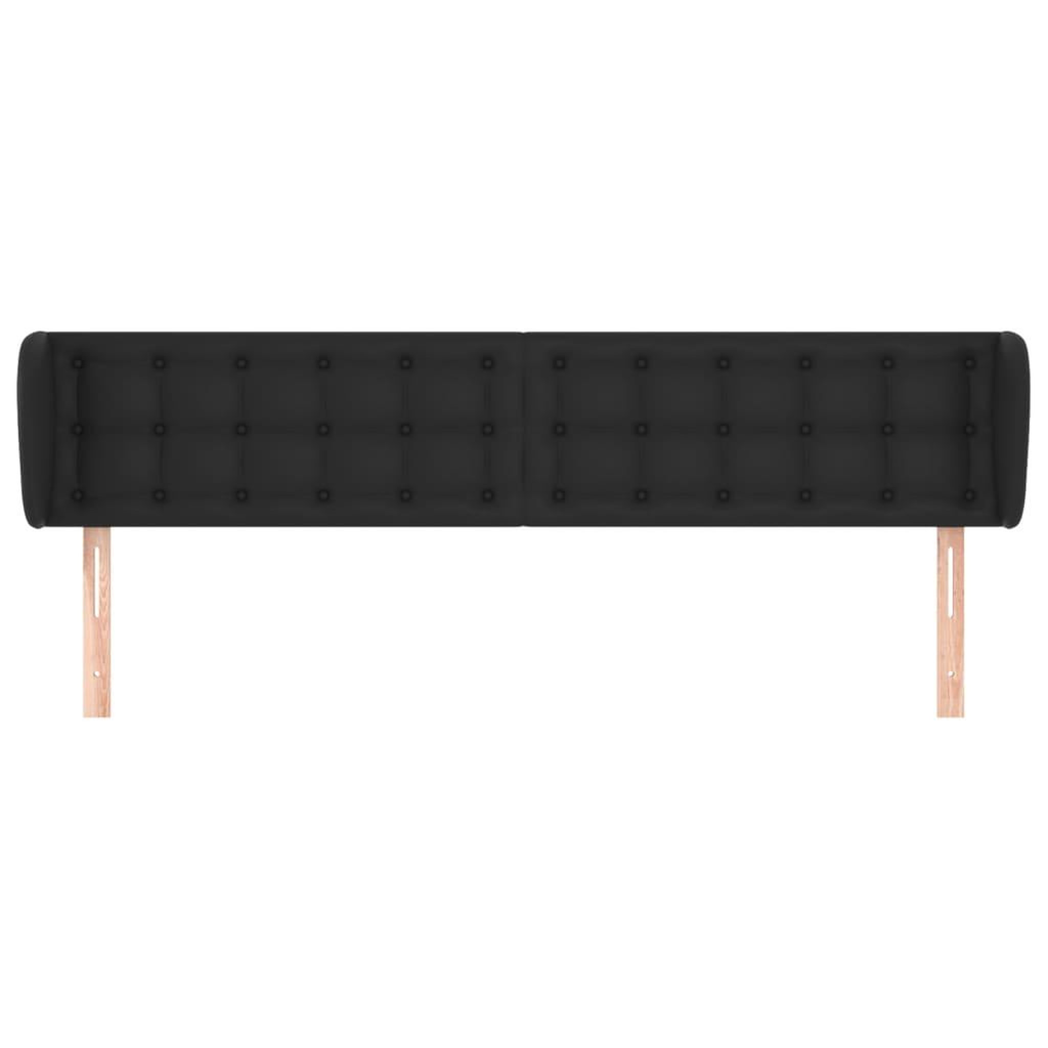 Voir la diapositive 3 : VIDAXL Tete de lit avec oreilles Noir 163x23x78/88 cm Similicuir