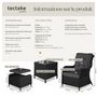 Voir la diapositive 6 : tectake Salon de jardin pour 2 à 4 personnes noir/gris