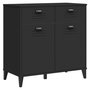 Voir la diapositive 2 : VIDAXL Buffet VIKEN noir 80x40x80 cm bois d'ingenierie