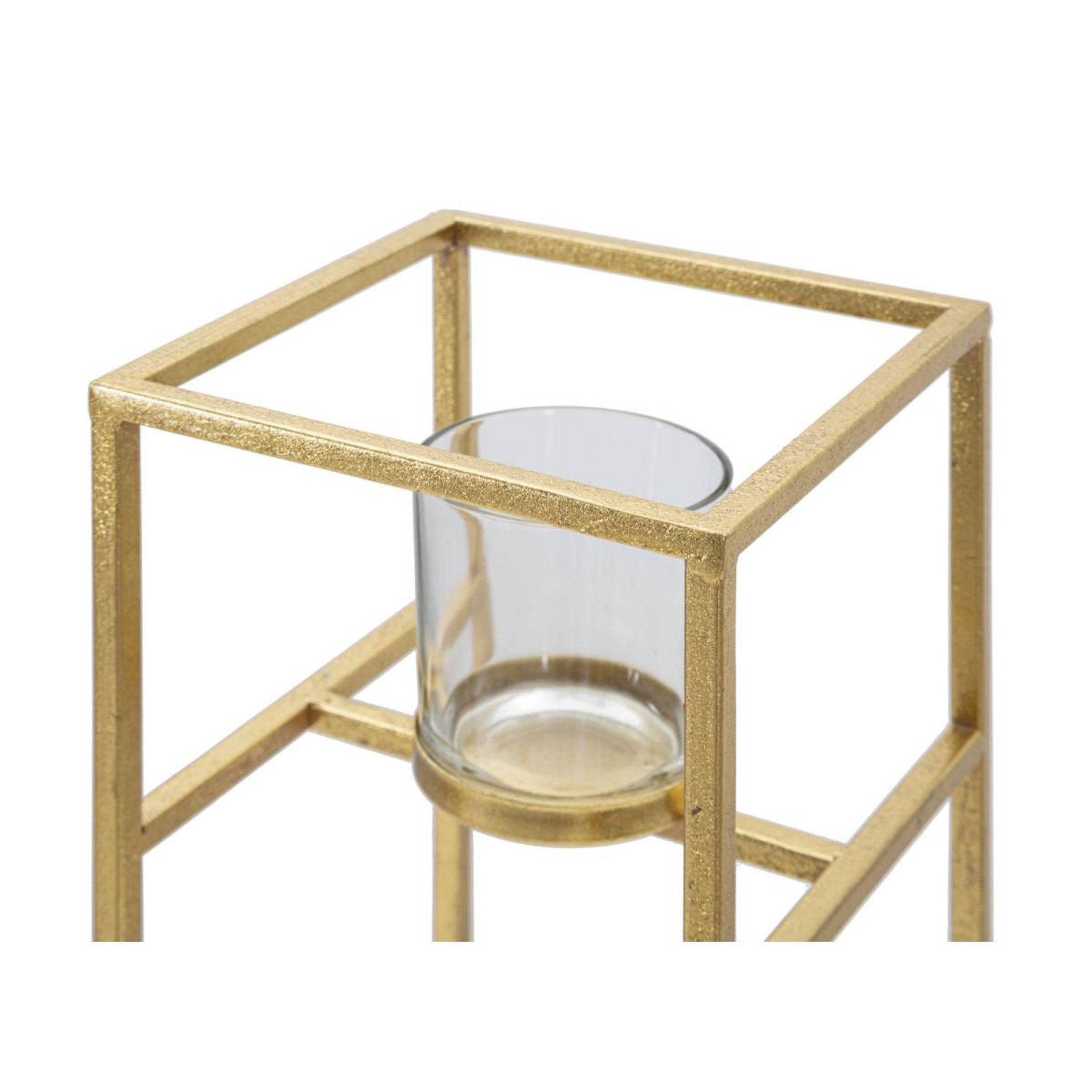 Voir la diapositive 3 : Paris Prix Bougeoir design en métal  elegant  35cm or