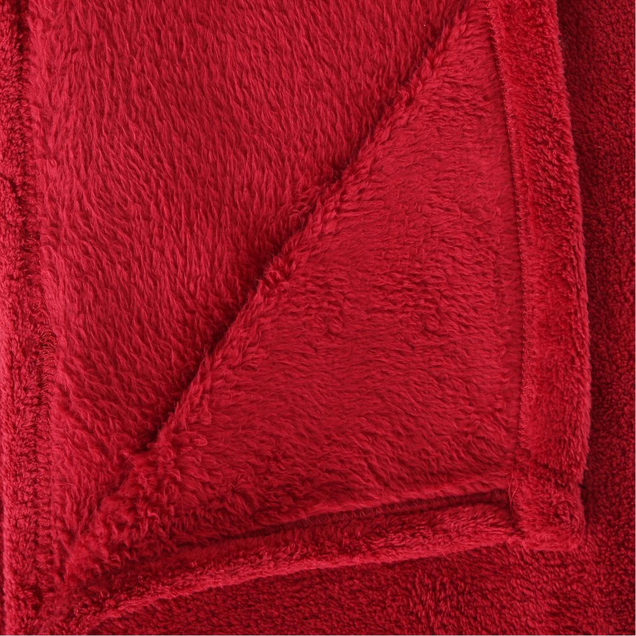 Voir la diapositive 3 : ATMOSPHERA Plaid  Microfibre  130x180cm Rouge