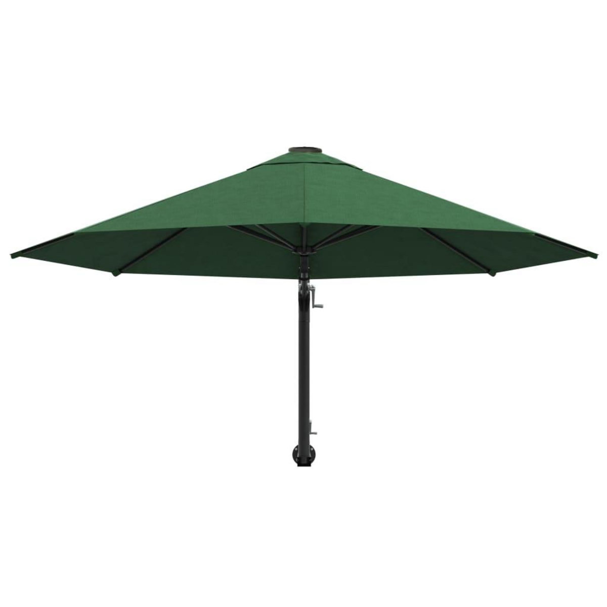 VIDAXL Parasol mural avec mat metallique 300 cm Vert