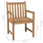 Voir la diapositive 6 : VIDAXL Chaises de jardin lot de 4 avec coussins motif feuilles Teck