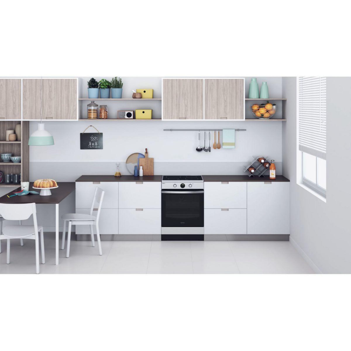 Indesit Cuisinière induction IS67IQ8CCX/FR Steam