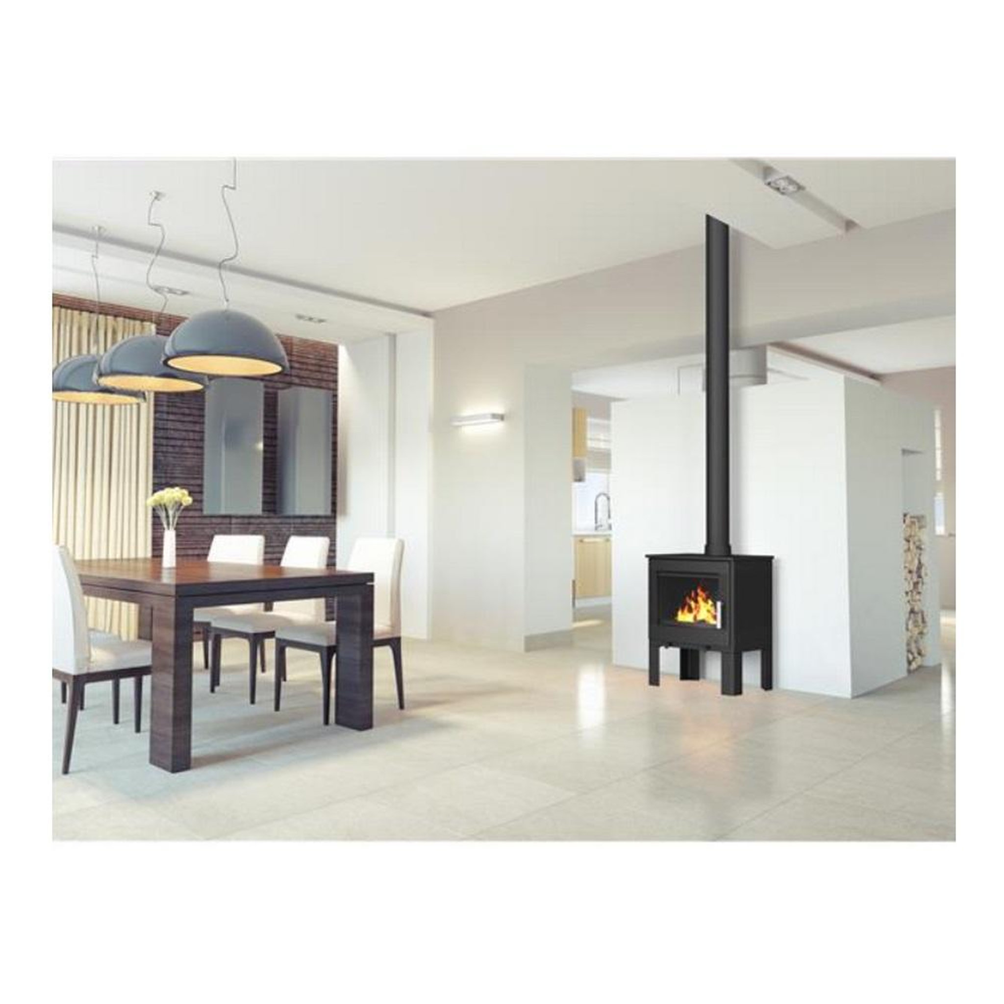 Voir la diapositive 4 : Supra Poêle à bois étanche 7.3kw noir - fr9016110b