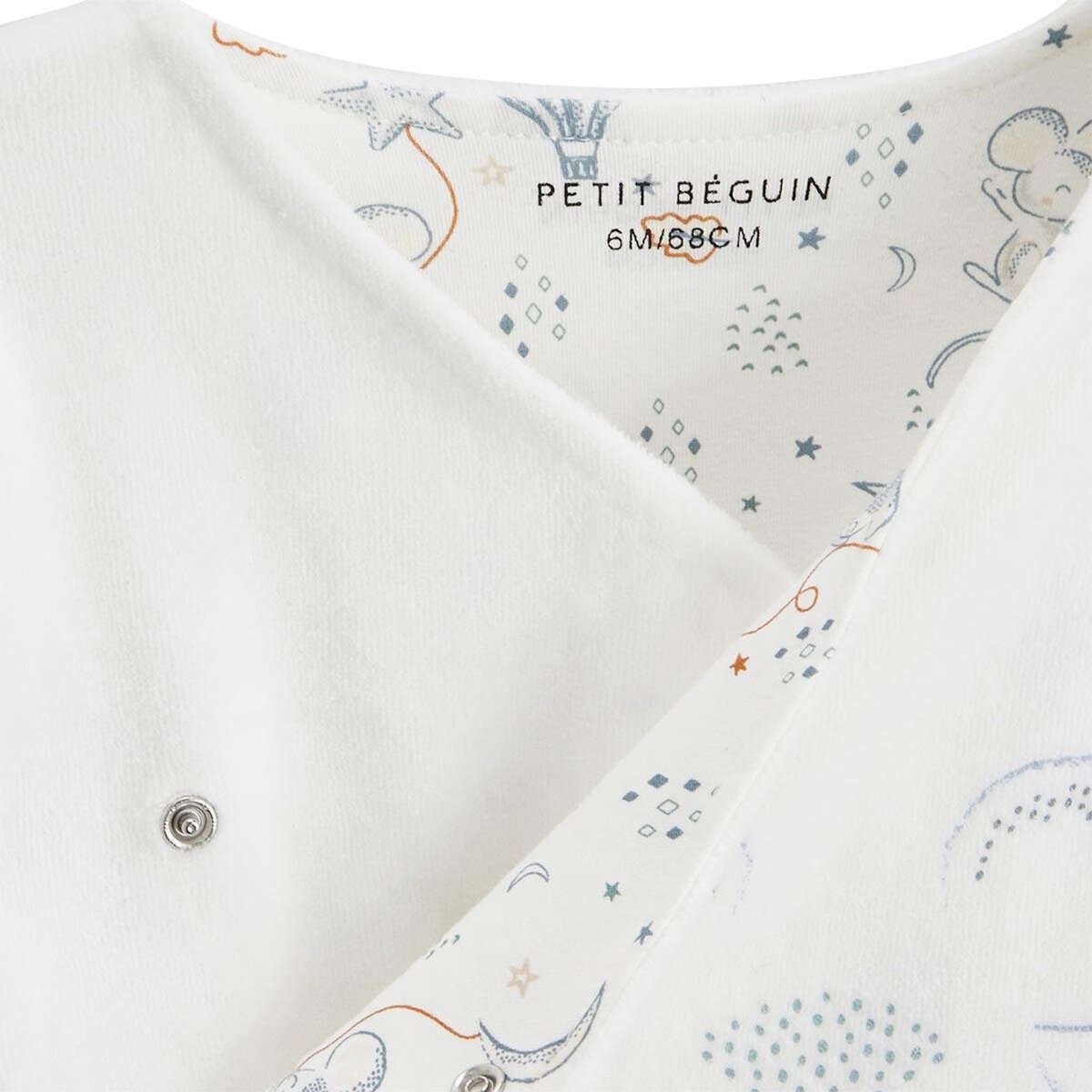 Petit Béguin Ensemble bébé gilet en velours et pantalon en coton matelassé Rêverie