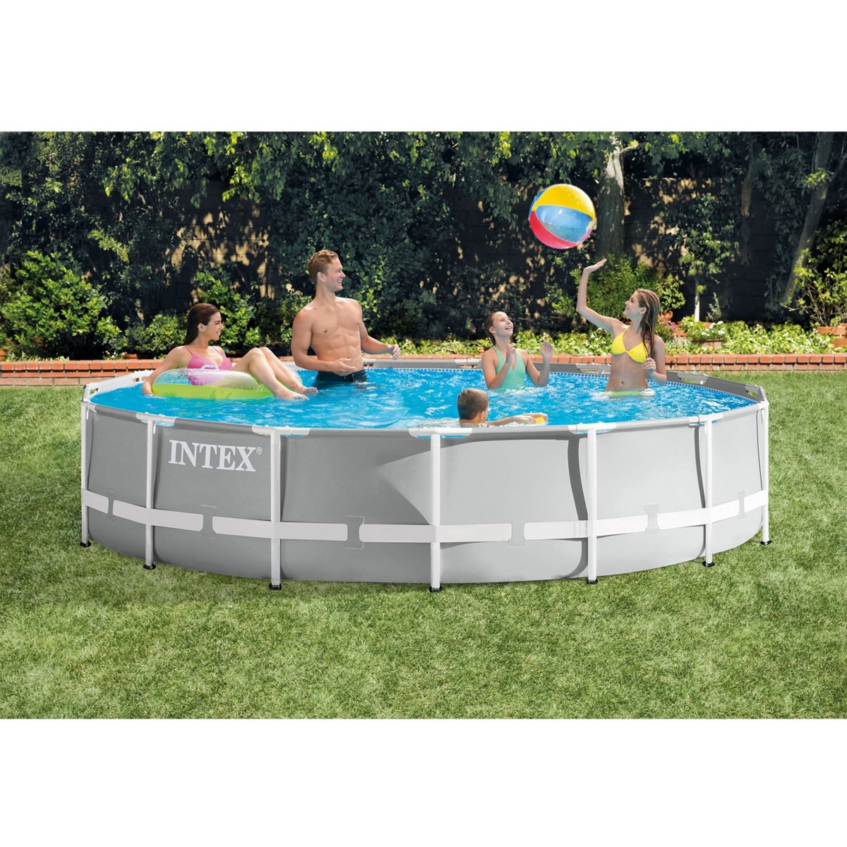 INTEX Piscine tubulaire ronde - 457x107cm - PRISM