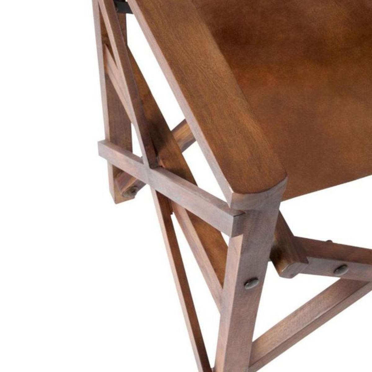 Paris Prix Fauteuil Pliable Design Cuir  Museum  88cm Marron