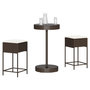 Voir la diapositive 1 : VIDAXL Ensemble de bar de jardin 3 pcs et coussins brun resine tressee