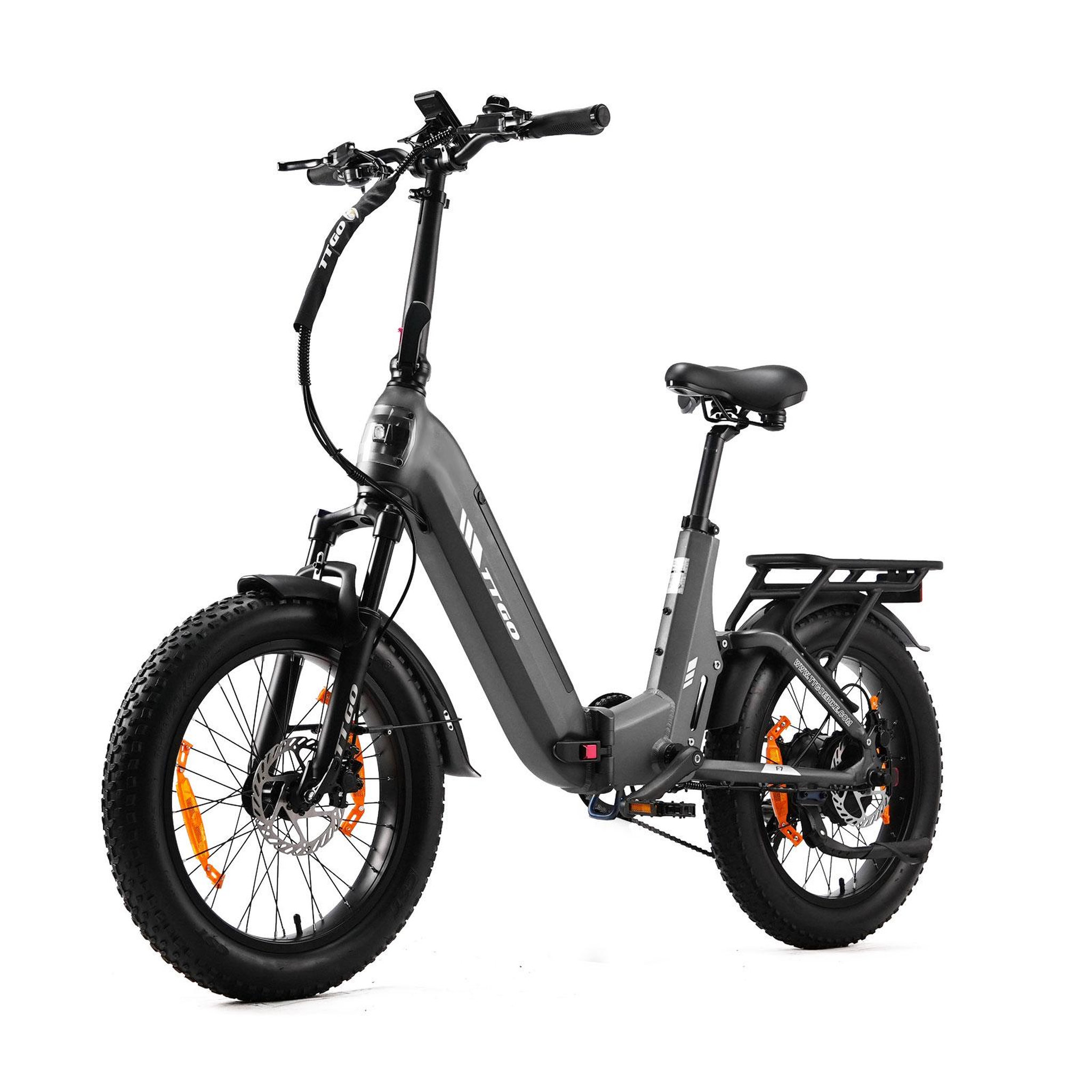 TTGO Vélo électrique pliant TTGO F7 250 W. Coloris disponibles : Blanc, Jaune, Gris
