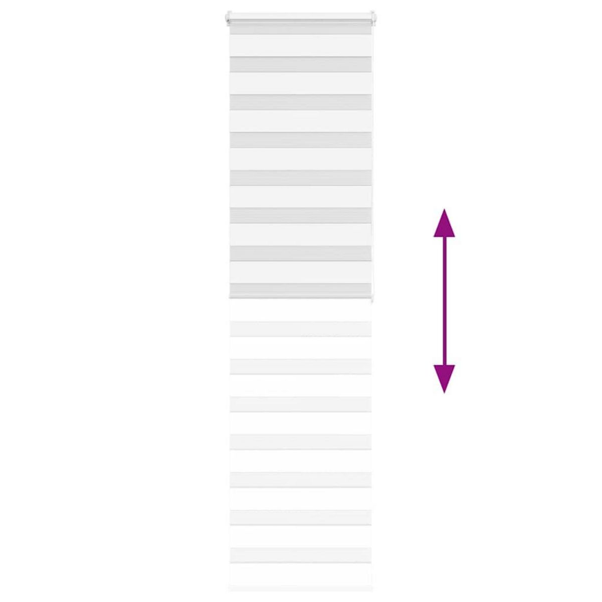 VIDAXL Store zebre blanc 60x200 cm largeur du tissu 55,9 cm polyester