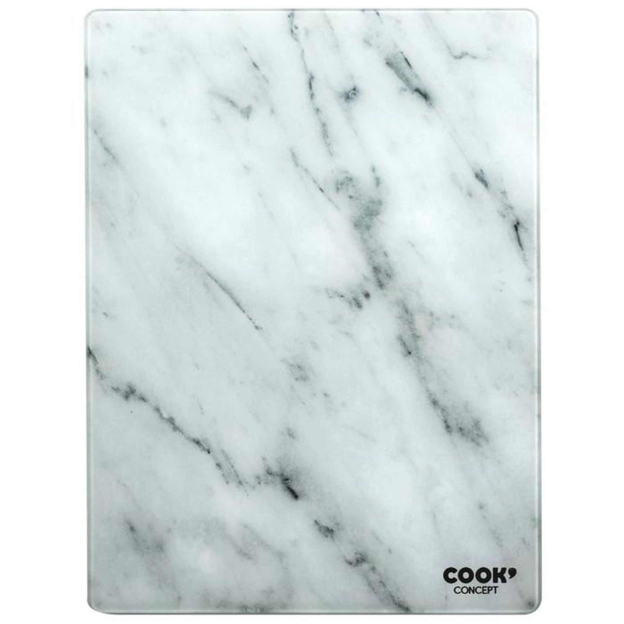 Paris Prix Planche à Découper en Verre  Marble  40cm Blanc