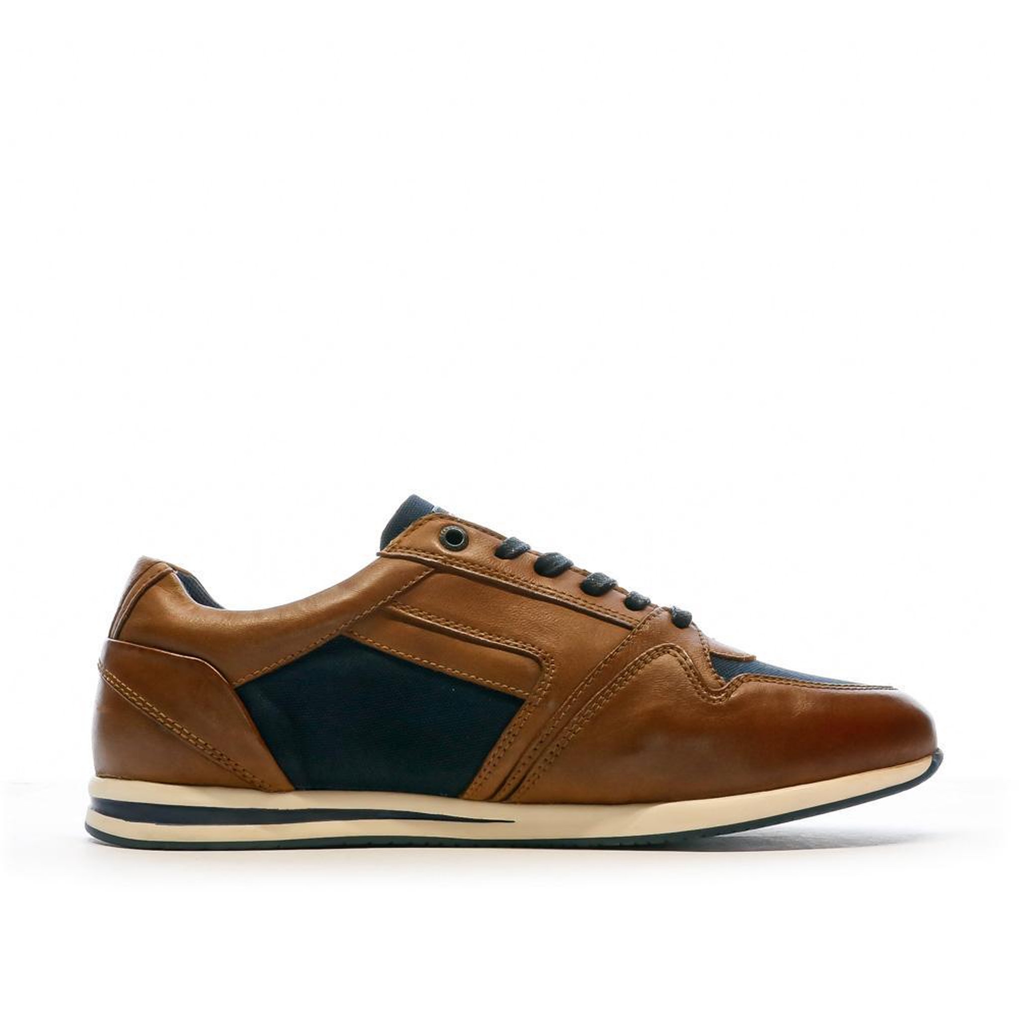 Voir la diapositive 2 : REDSKINS Baskets Marron/Marine Homme Redskins Lucide