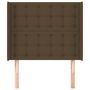 Voir la diapositive 3 : VIDAXL Tete de lit avec oreilles Marron fonce 103x16x118/128 cm Tissu