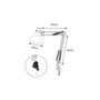 Voir la diapositive 2 : EDM Lampe d'architecte avec pince de fixation EDM - 60W - E27 - Noir