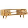 Voir la diapositive 4 : VIDAXL Meuble TV 110x35x40 cm Bois massif de manguier