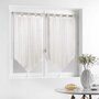 Voir la diapositive 3 : Paris Prix Paire de Voilages  Charlize  60x90cm Naturel