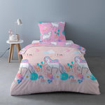 Dourev Housse de couette 140x200 Unique + 1 taie d'oreiller