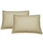 Voir la diapositive 2 : Sensei Maison Lot de 2 taies d'oreiller en percale lavée HOME WASHED