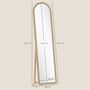 Voir la diapositive 3 : HOMCOM Miroir sur pied et mural pleine longueur 40 x 160 cm cadre pied effet pierre