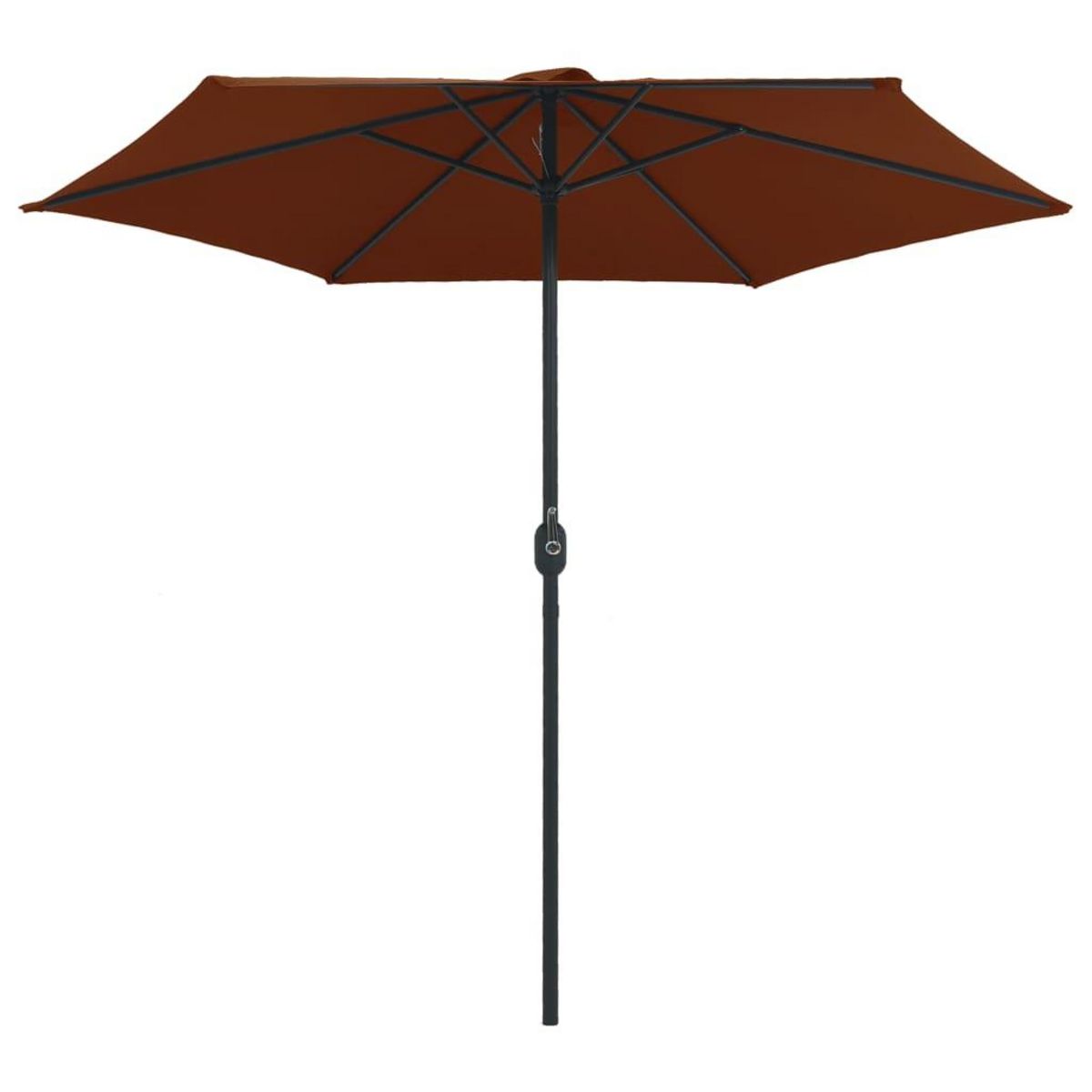 VIDAXL Parasol de jardin et mat en aluminium 270x246 cm Terre cuite