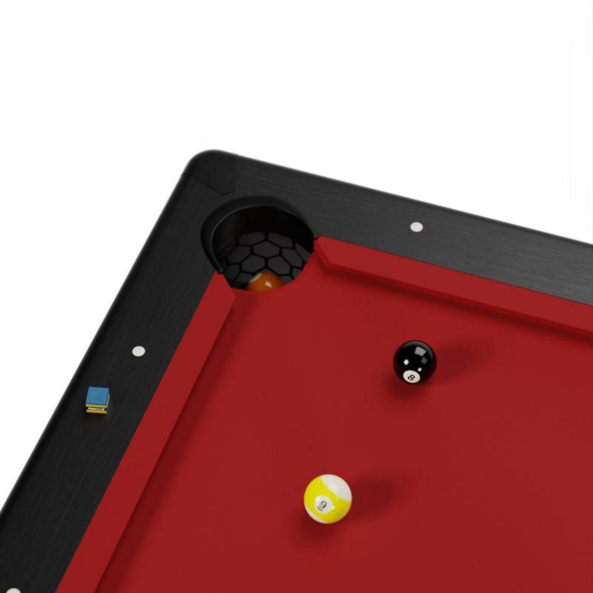 SOKKER Billard Américain convertible table 6 places KITBILL 6Ft - 206,5 x 116,5 x 80 cm Plateau dînatoire et accessoires inclus - Noir