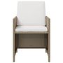 Voir la diapositive 4 : VIDAXL Chaises a manger de jardin et coussins lot de 4 beige rotin