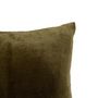 Voir la diapositive 2 : ATMOSPHERA Coussin en Flanelle Uni  Ollis  38x38cm Kaki