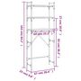 Voir la diapositive 6 : VIDAXL Etagere de lave-linge chene sonoma 67x25x163 cm bois ingenierie