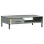 Voir la diapositive 5 : VIDAXL Table basse avec pieds en metal Gris Bois pin massif OSLO
