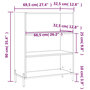 Voir la diapositive 6 : VIDAXL Armoire a etageres blanc 69,5x32,5x90 cm bois d'ingenierie