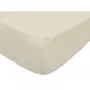 SOLEIL D'OCRE Drap housse en coton 160x200 cm PERCALE ecru, par Soleil d'ocre