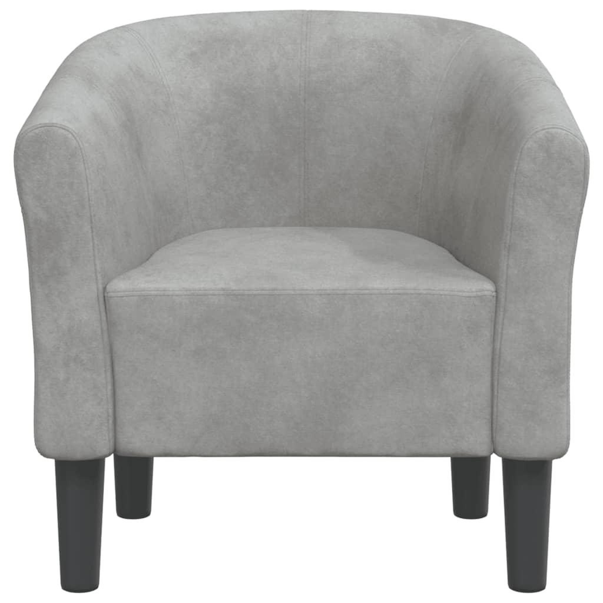 Voir la diapositive 3 : VIDAXL Chaise cabriolet gris clair velours