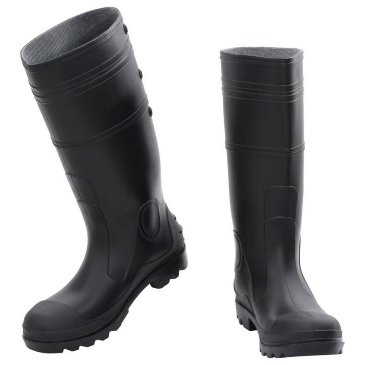 VIDAXL Bottes de pluie noir taille 43 PVC