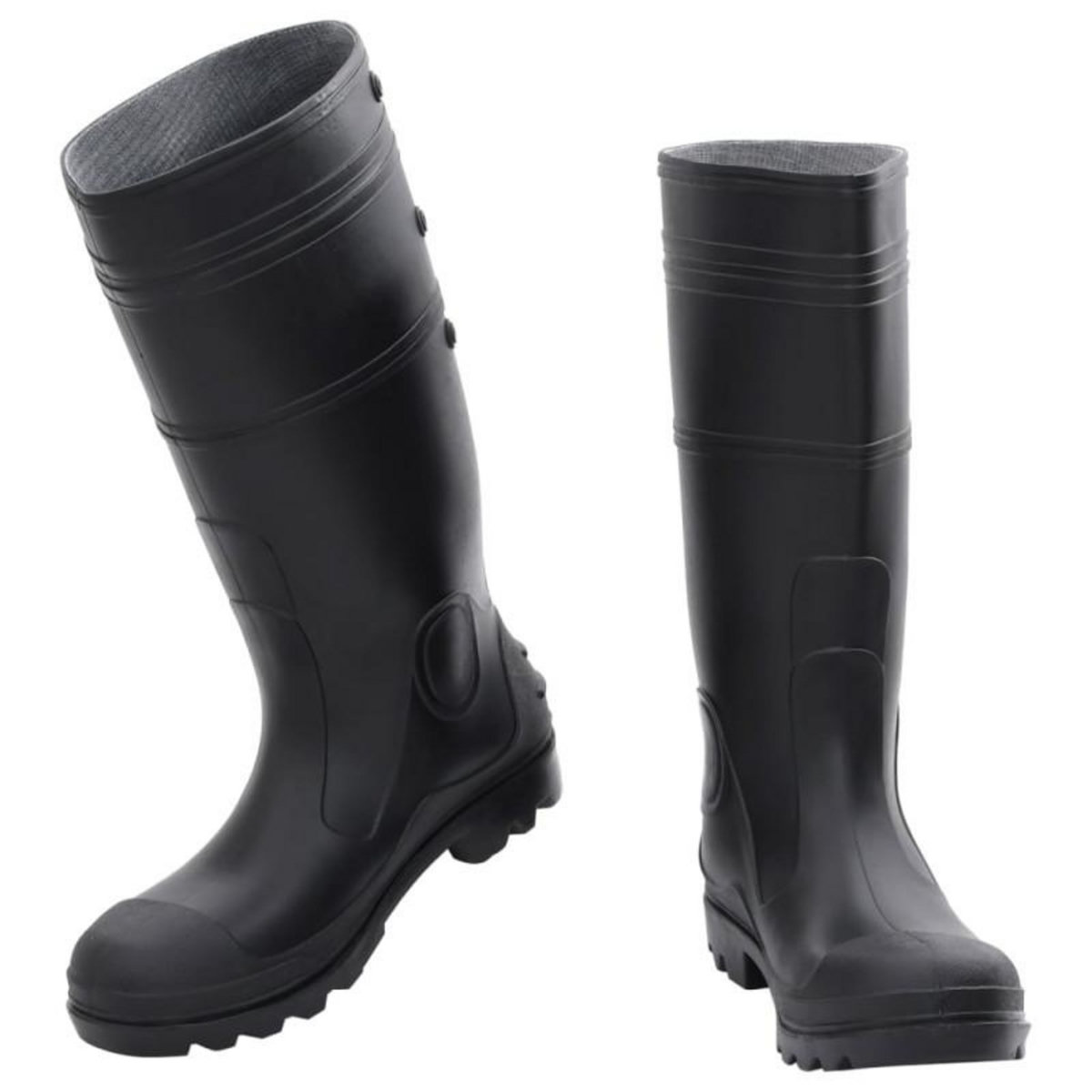 VIDAXL Bottes de pluie noir taille 43 PVC
