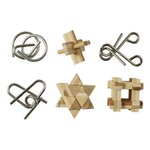 Paris Prix Coffret de 6 Casse-Têtes  Mini  5cm Naturel & Gris