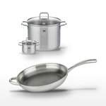 ELO Lot Poêle 32cm & 2 Faitouts 14/26cm Elo Relief Evolution