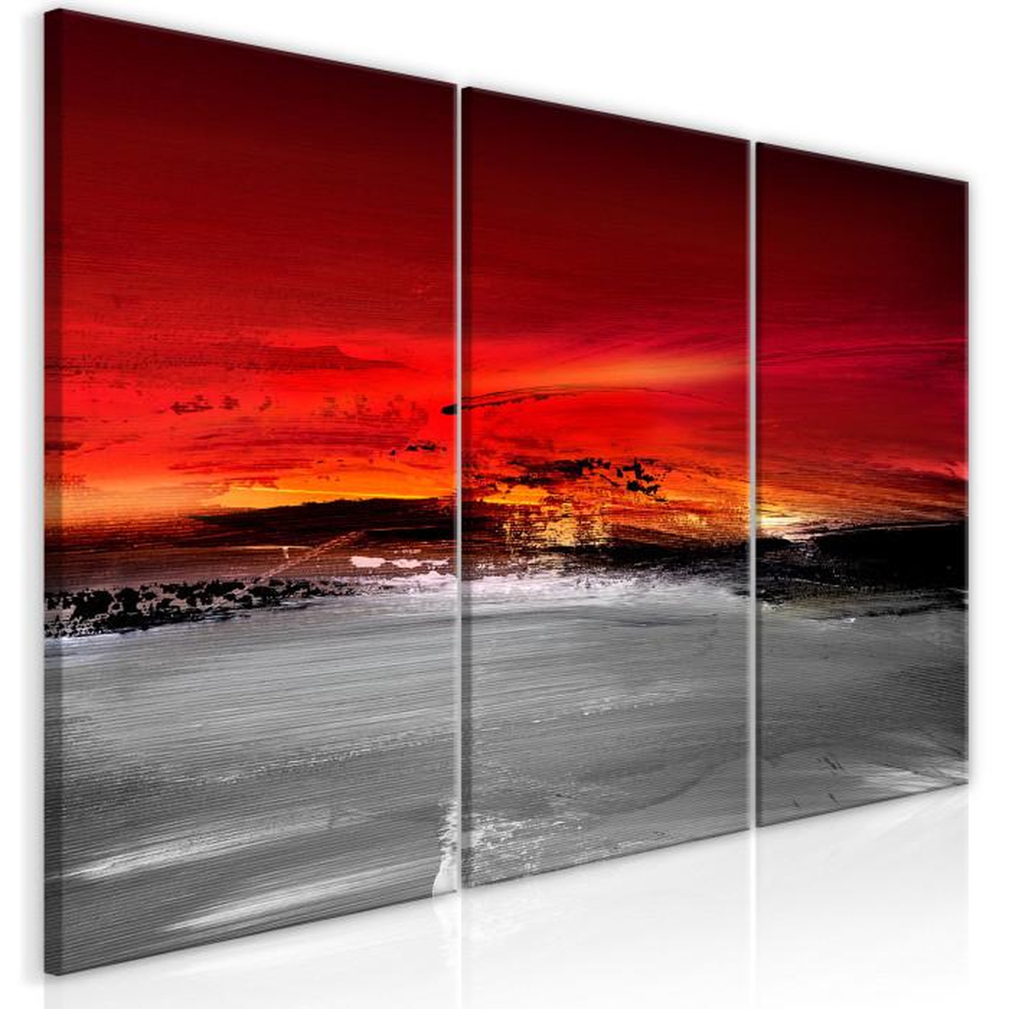 Paris Prix Tableau Imprimé 3 Panneaux  Crimson Landscape. Coloris disponibles : Multicolore