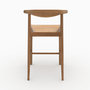 Voir la diapositive 3 : MAISON PAVANE Lot de 2 chaises pour îlot central 64 cm en teck vernis et cannage-Alia